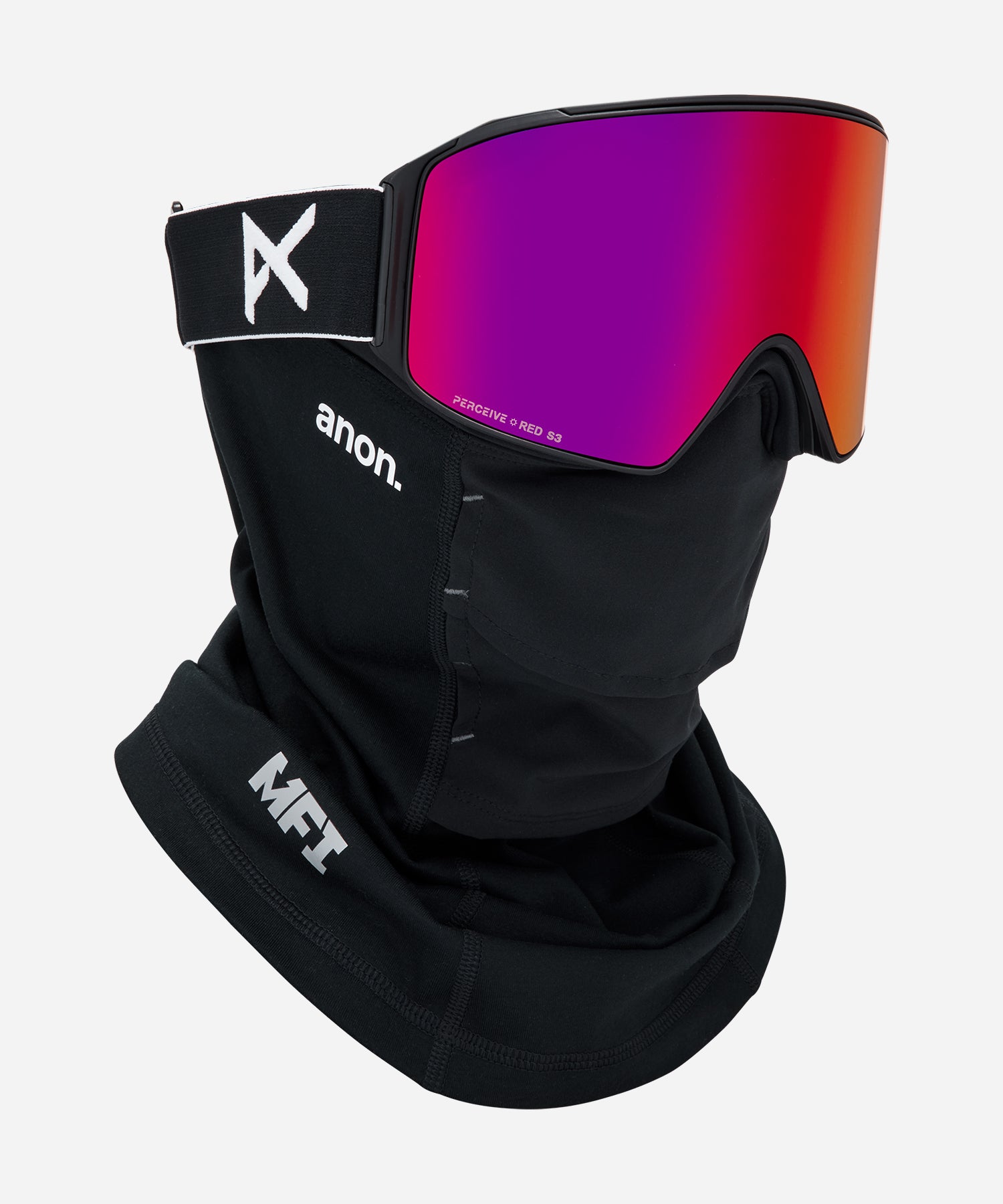 AnonM4CylindricalGogglesBlackRed-Mask