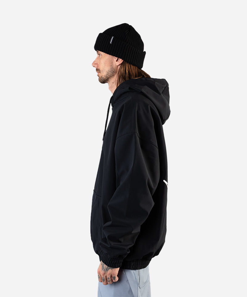 BeyondMedalsSoftshellHoodieBlack-ModelSide