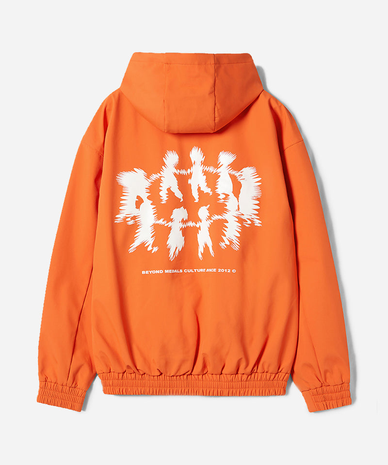 BeyondMedalsSoftshellHoodieOrange-Back