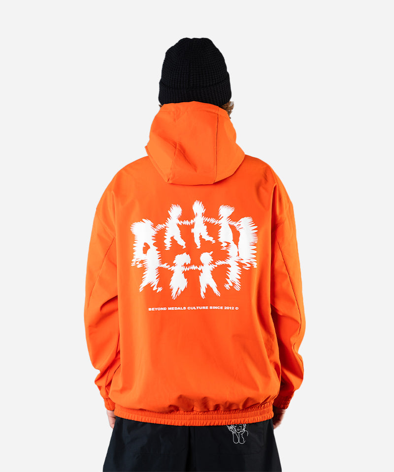 BeyondMedalsSoftshellHoodieOrange-ModelBackMan