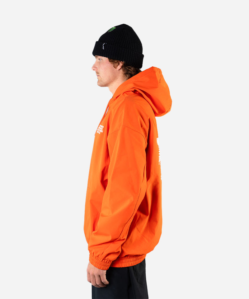 BeyondMedalsSoftshellHoodieOrange-ModelSide