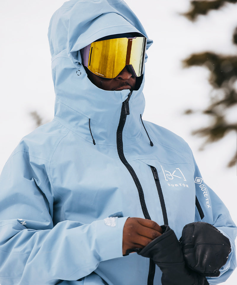 BurtonAKCyclicGORE-TEX2025JacketDustyBlue-HoodDetail