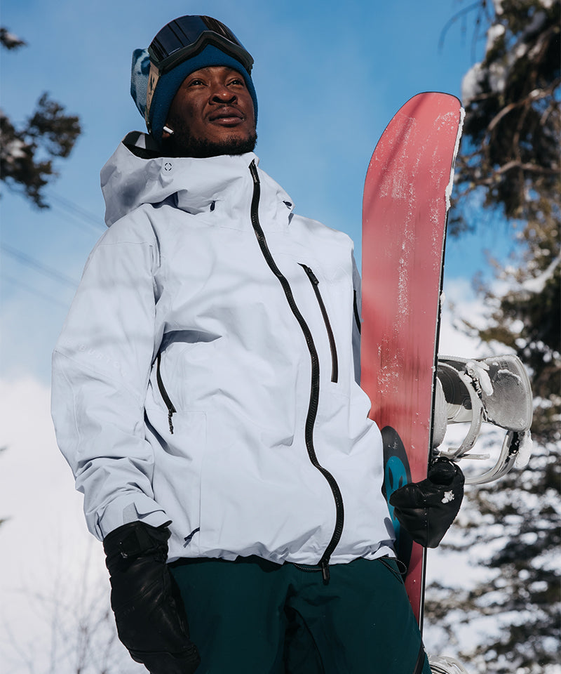 BurtonAKCyclicGORE-TEX2025JacketGreyCloud-Modelfront