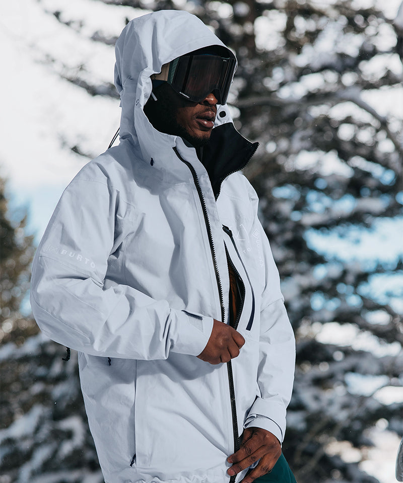 BurtonAKCyclicGORE-TEX2025JacketGreyCloud-Zipper