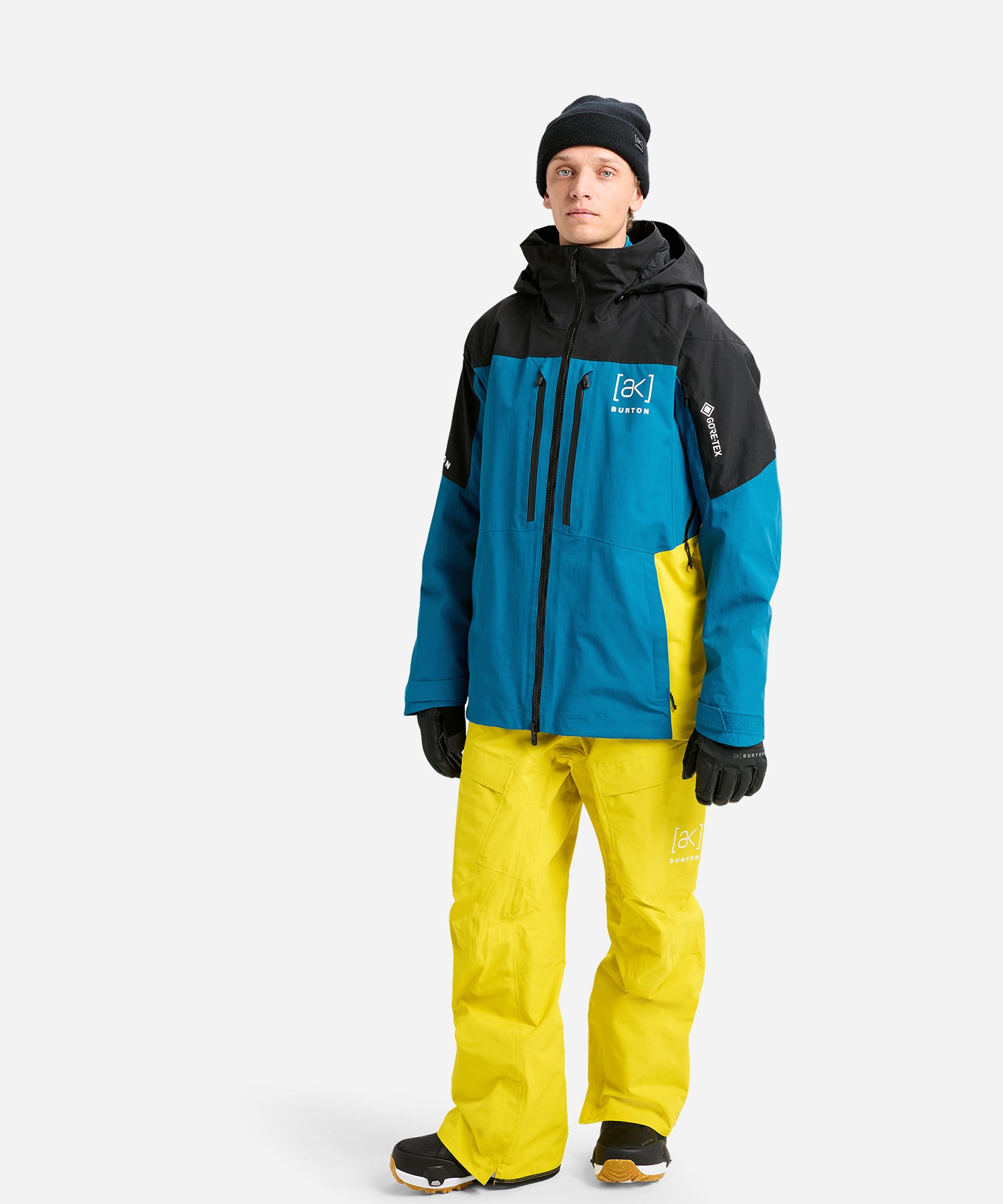BurtonAKGORE-TEXSwash2LJacket2026TrueBlack_BlueTeal_AtomicYellow-ModelFullBody