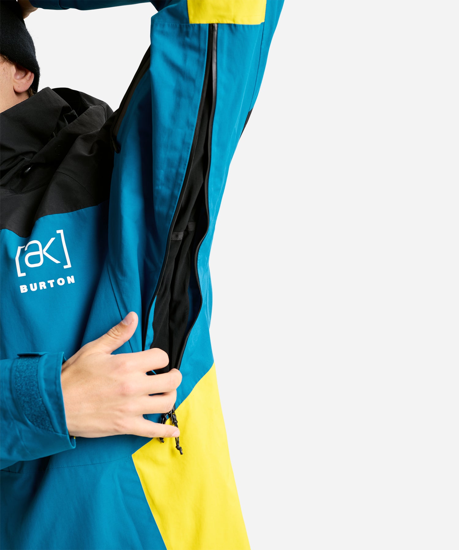 BurtonAKGORE-TEXSwash2LJacket2026TrueBlack_BlueTeal_AtomicYellow-Vent