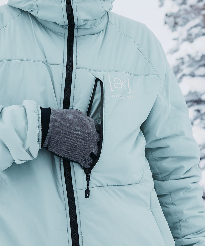 BurtonAKHeliumStretchHoodedJacketPetrolGreen-Chestdetail