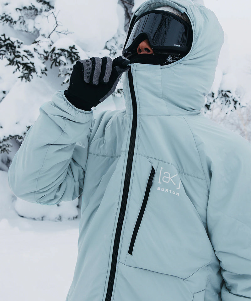 BurtonAKHeliumStretchHoodedJacketPetrolGreen-Zipper