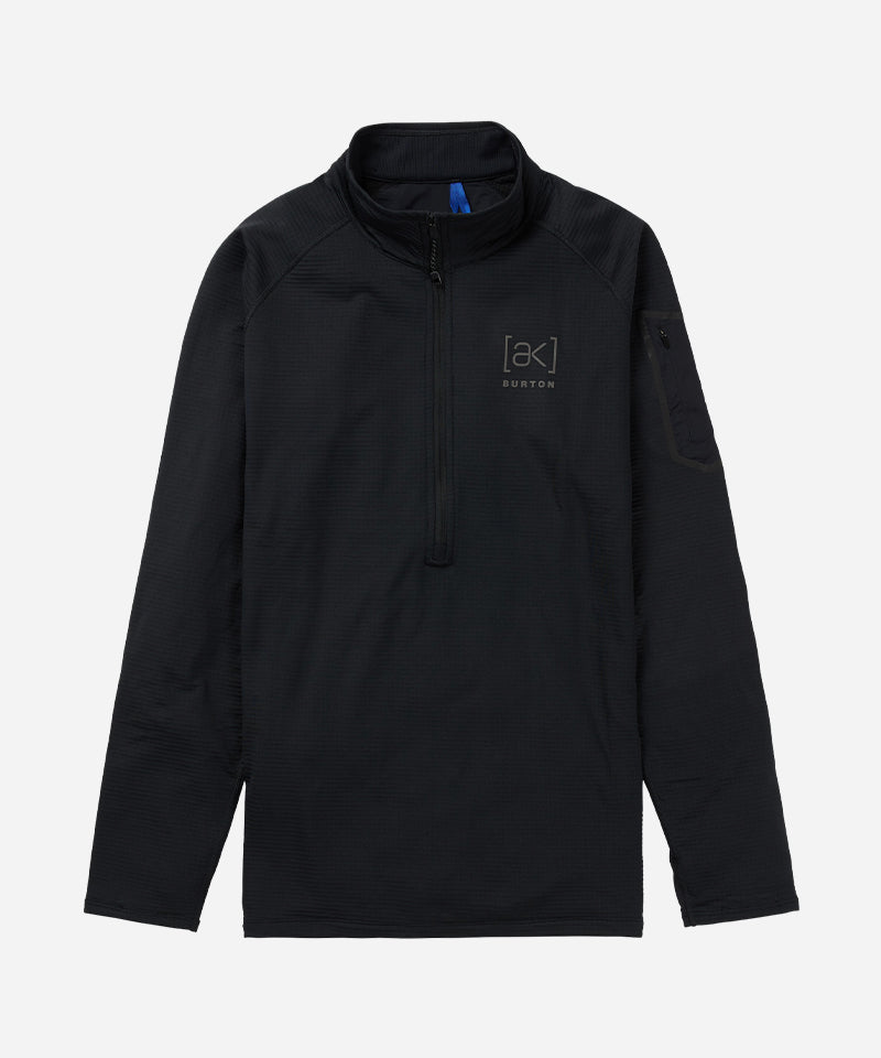 BurtonAKMen_sHeliumGridFleeceHalf-ZipTrueBlack