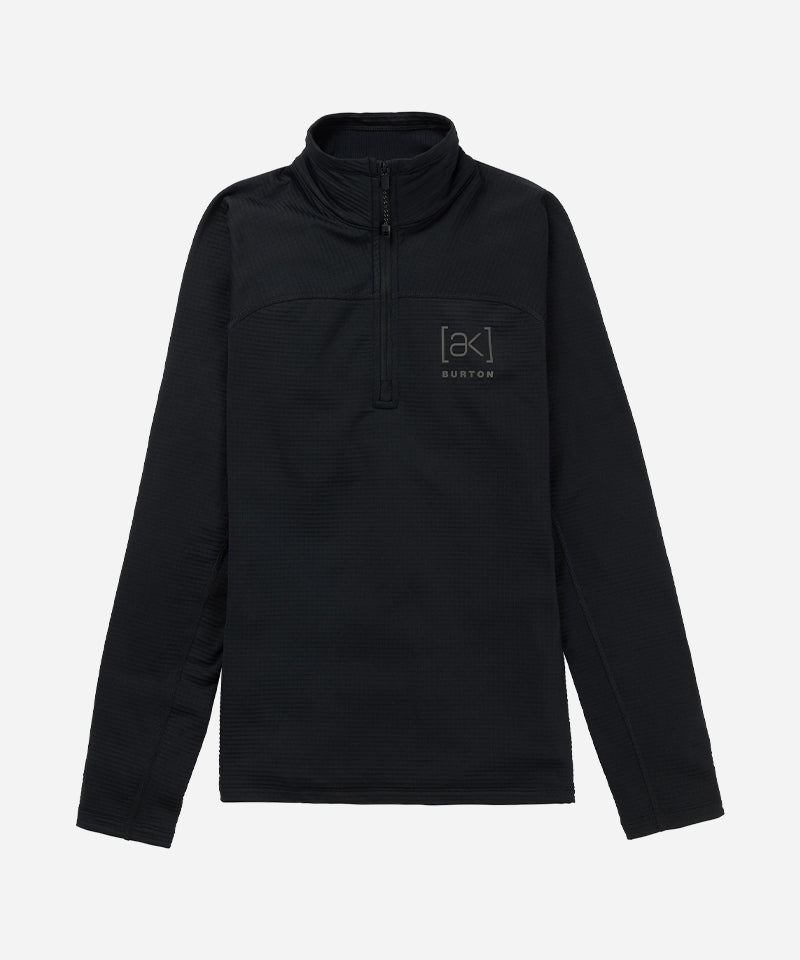 BurtonAKWomen_sHeliumGridFleeceQuarter-ZipTrueBlack-Front