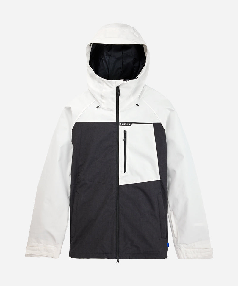 BurtonLodgepole2LJacketStoutWhite_Black-Ghostfront