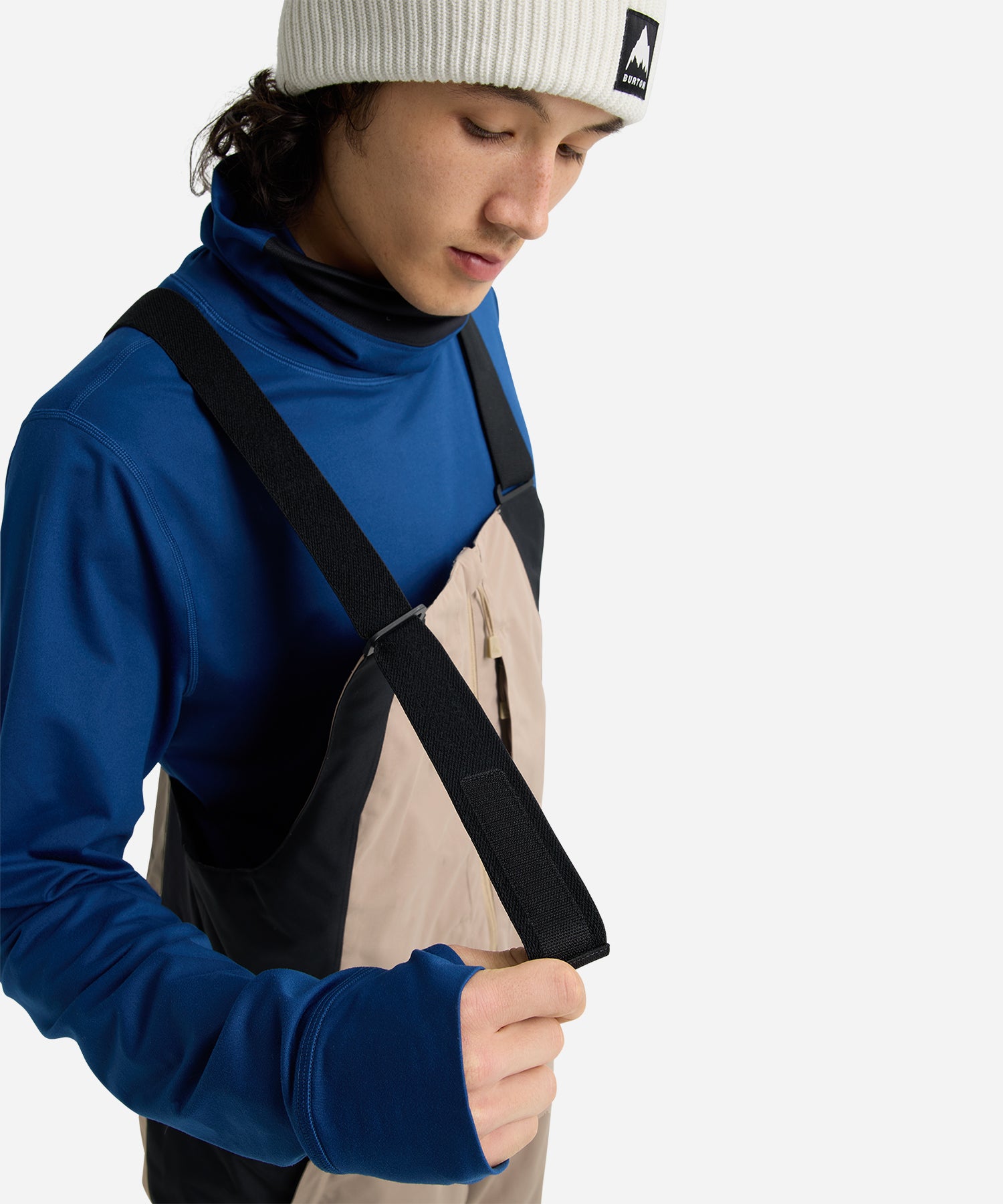 BurtonMen_sReserve2LRelaxedBibSummitTaupe_TrueBlack-Suspender