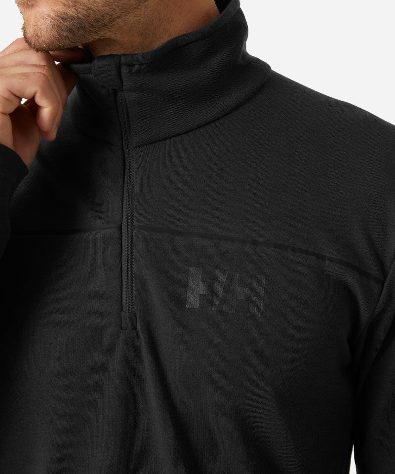 HellyHansenHP1_2ZipMidlayerEbony-ChestDetail