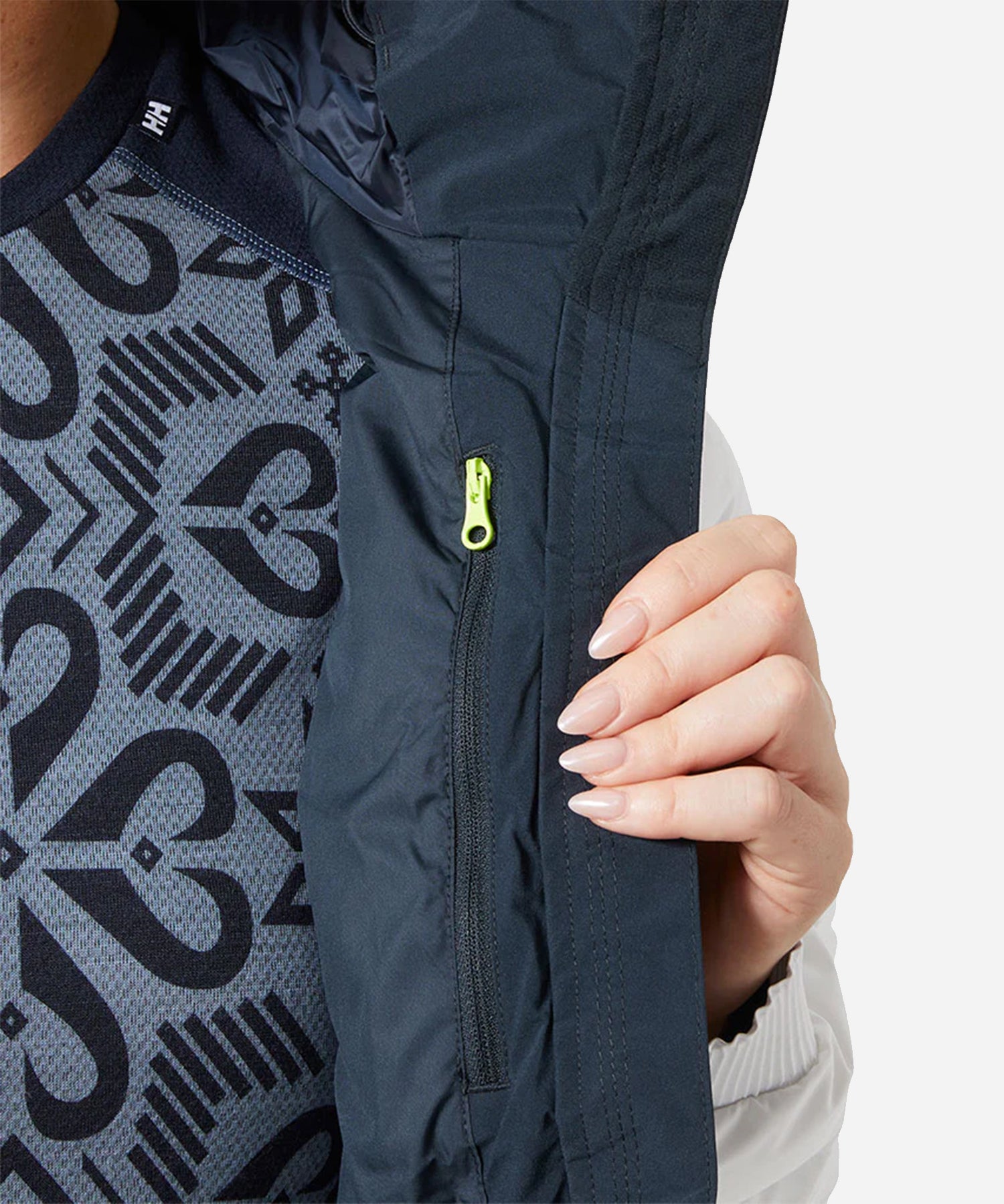 HellyHansenimperialPuffyShortJacketNavy-Lining