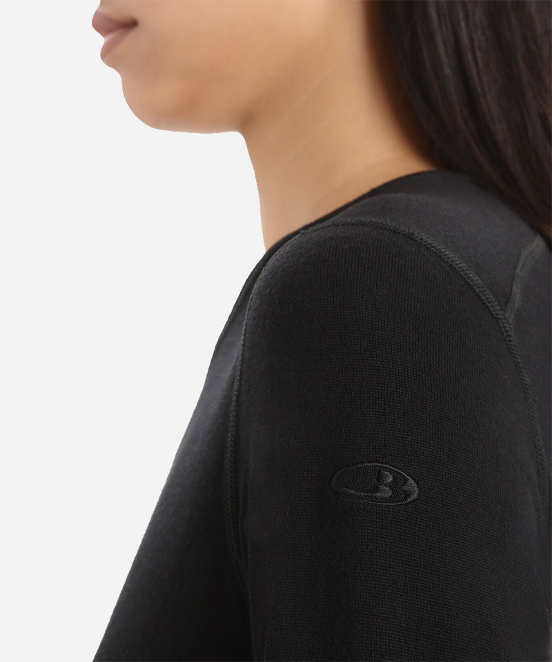 Icebreaker260TechWomen_sLSTopBlack-LogoDetail