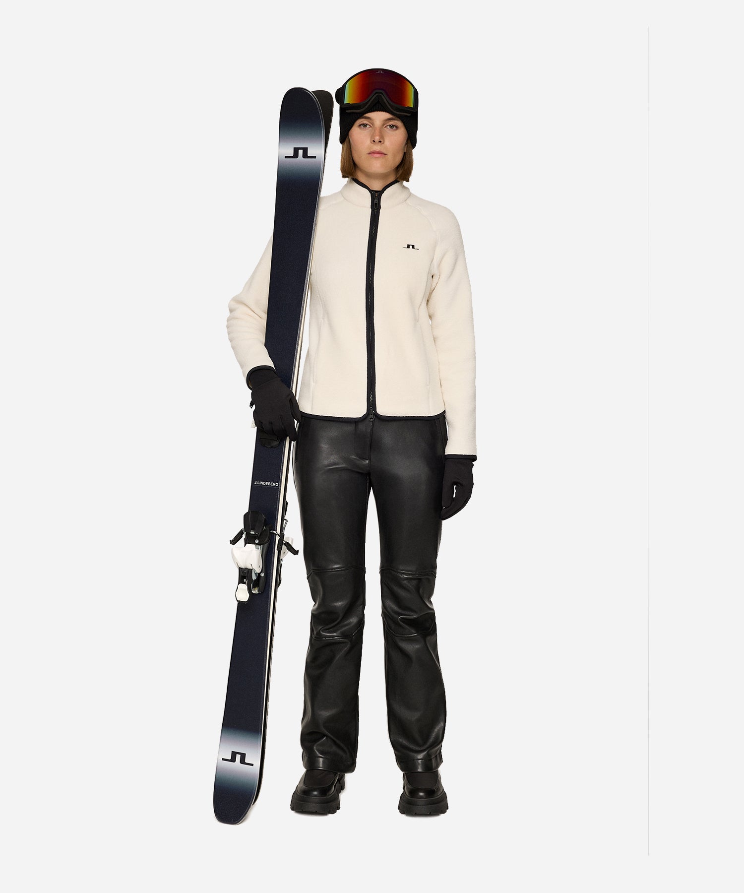 J.LindebergCatherineFleeceMidLayerMoonbeam-FullBodyModelFront