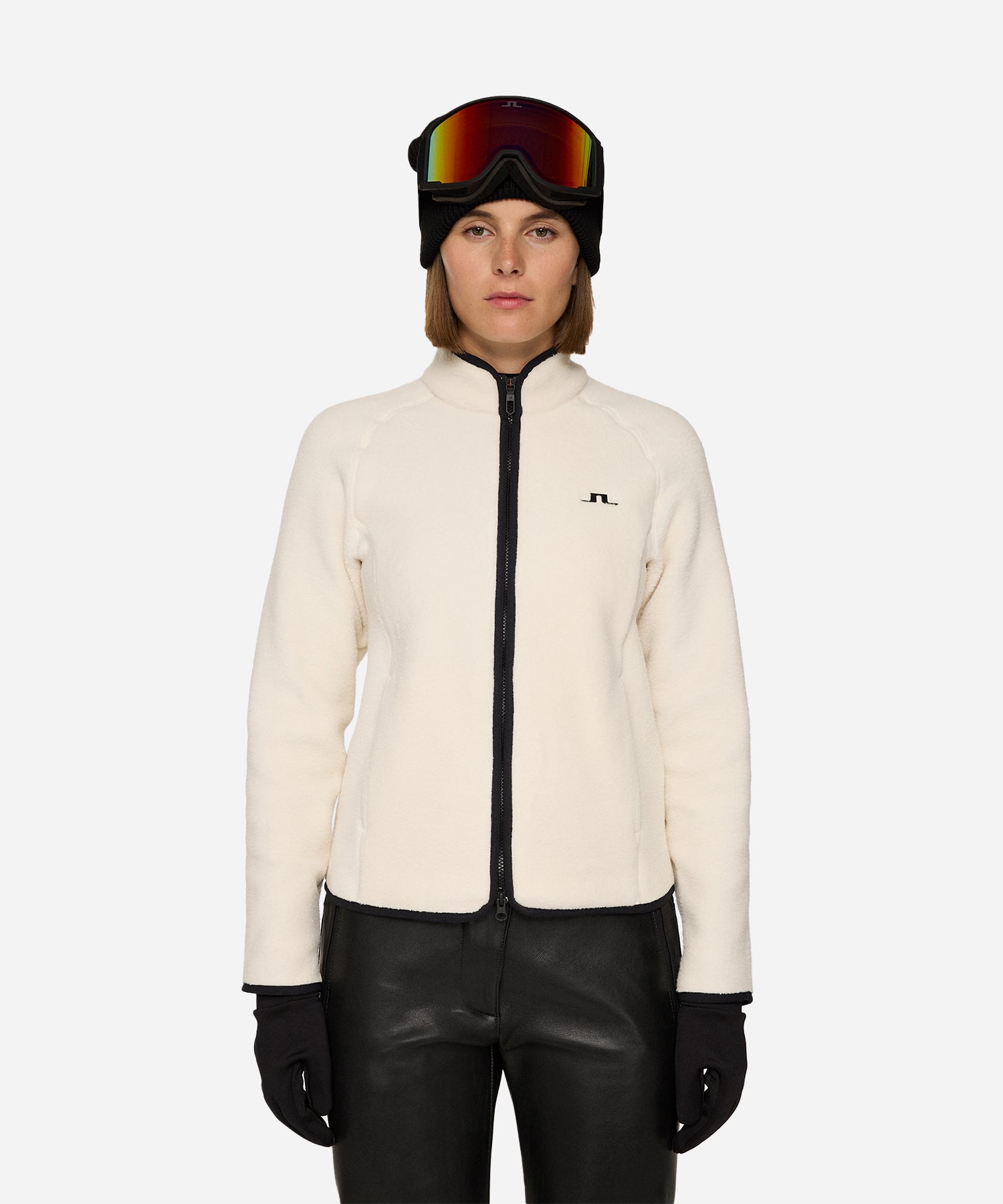 J.LindebergCatherineFleeceMidLayerMoonbeam-ModelFront