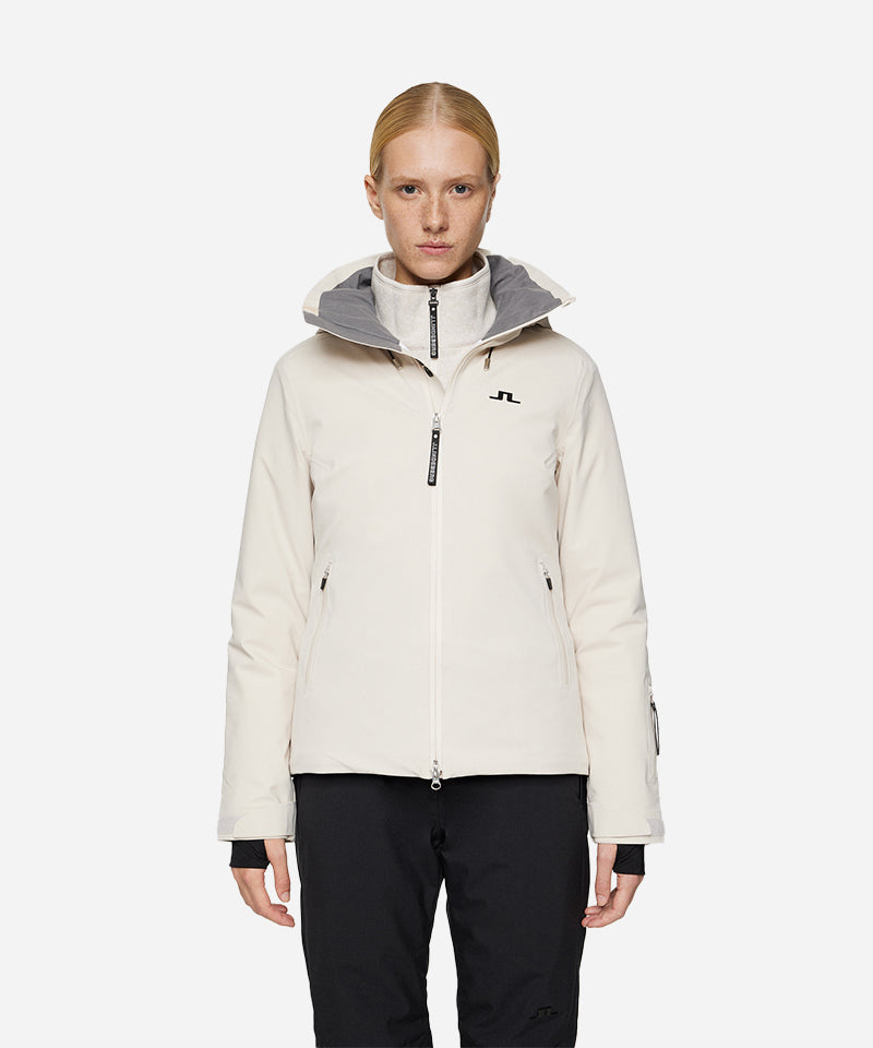 J.LindebergOliviaJacketMoonbeam-ModelFront