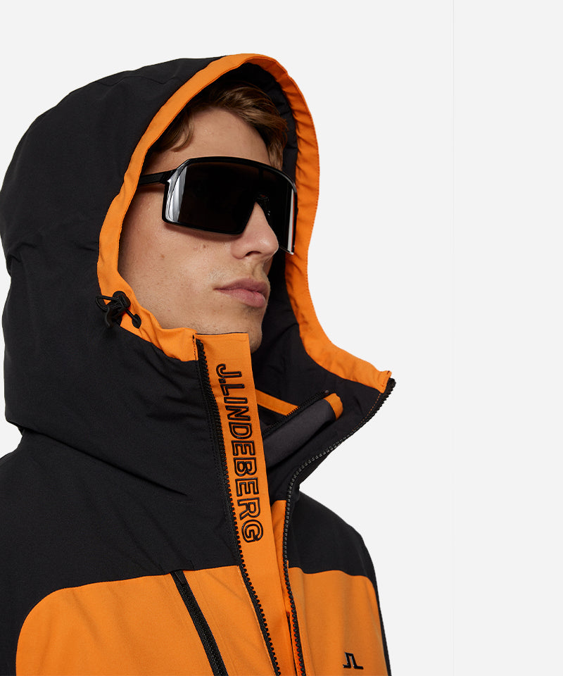 JLindebergGaryJacketPersimmonOrange-HoodFront