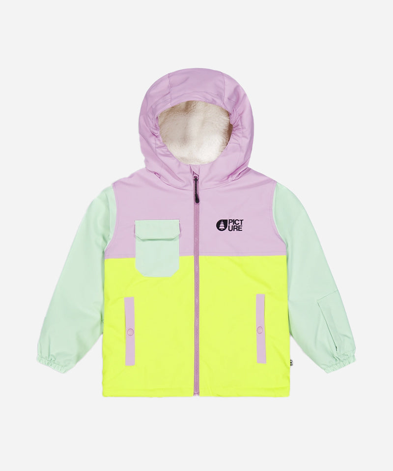 PictureSnowToddlerJacketOrchidAcidLime-Front