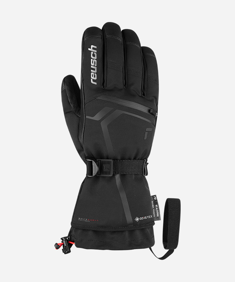 ReuschDownSpiritGloveBlack_Silver-Back