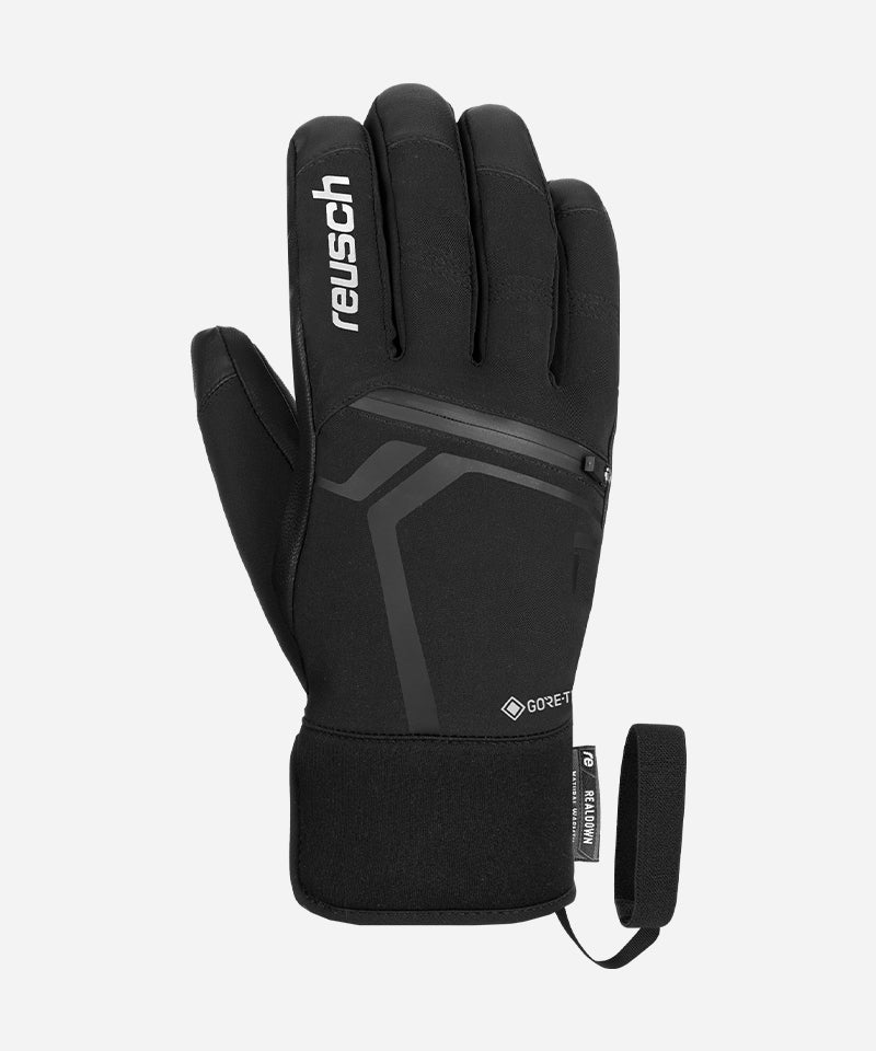 ReuschDownSpiritShortCuffGloveBlack_Silver-Back