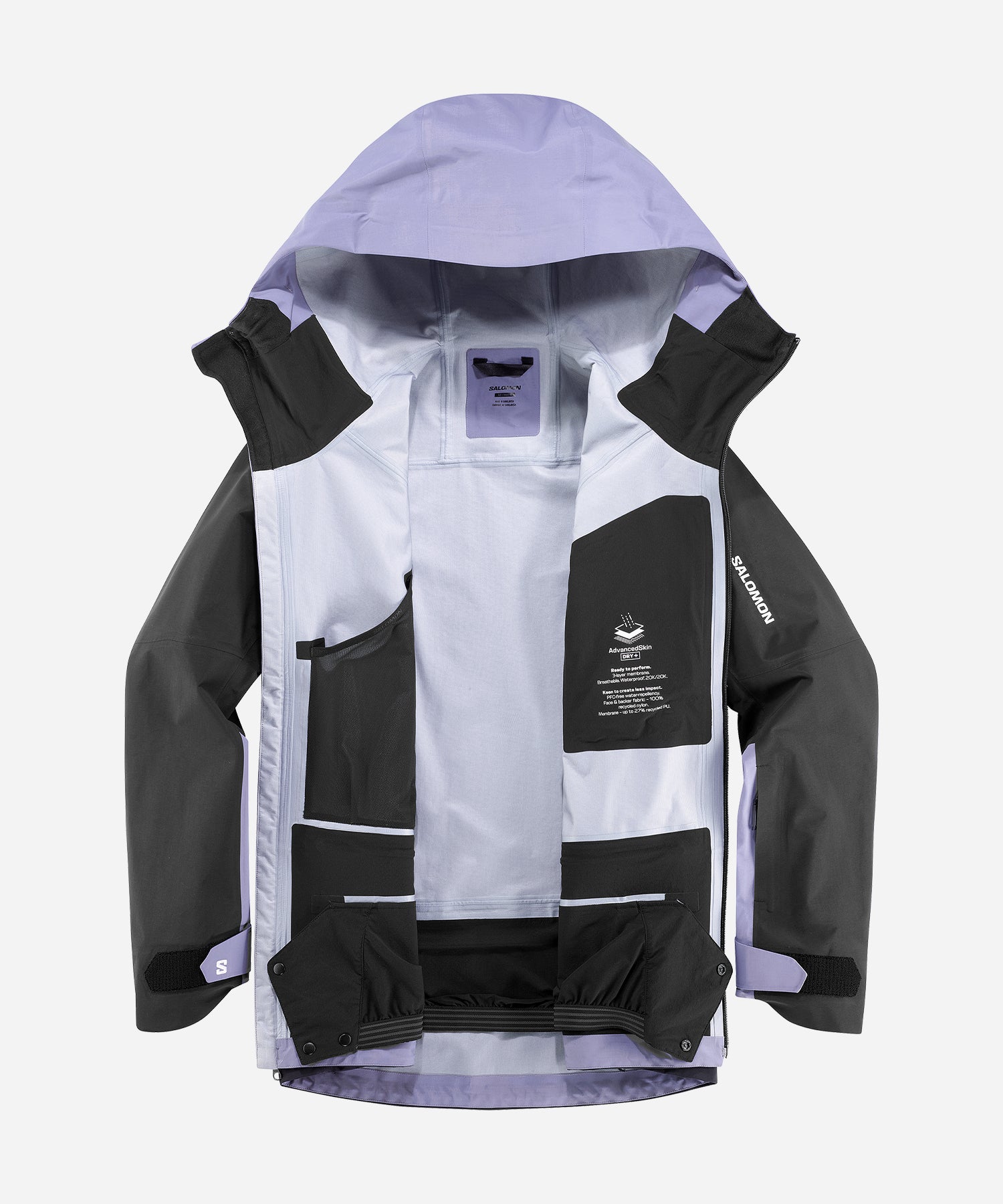 SalomonMen_sAbsolute3LJacketBlueGranite_DeepBlack-JacketOpen