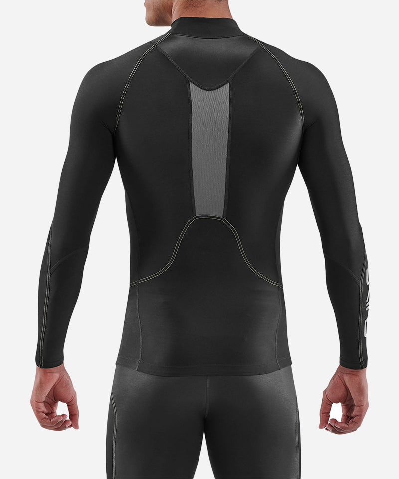 SkinsSeries-3Men_sLongSleeveTopThermalBlack-ModelBack