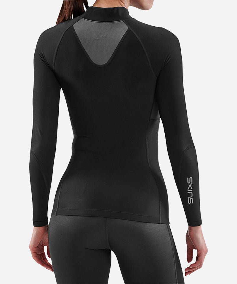 SkinsSeries-3Women_sLongSleeveTopThermalBlack-ModelBack