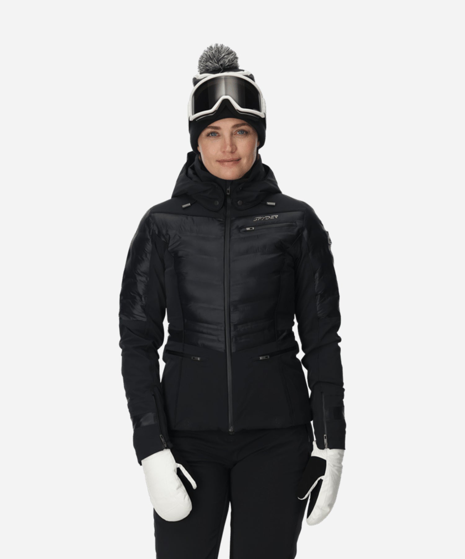 SpyderGranadaJacketBlack-ModelFront