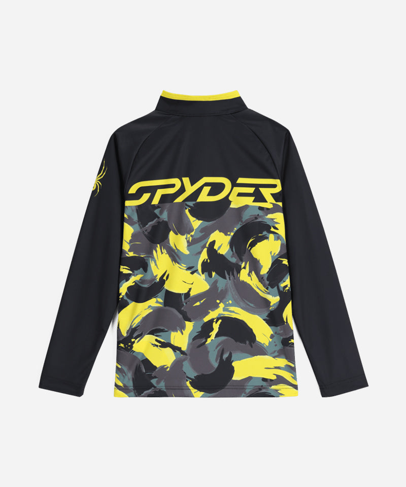 SpyderKid_sCamo1_2ZipMidLayerAcidYellow-Back