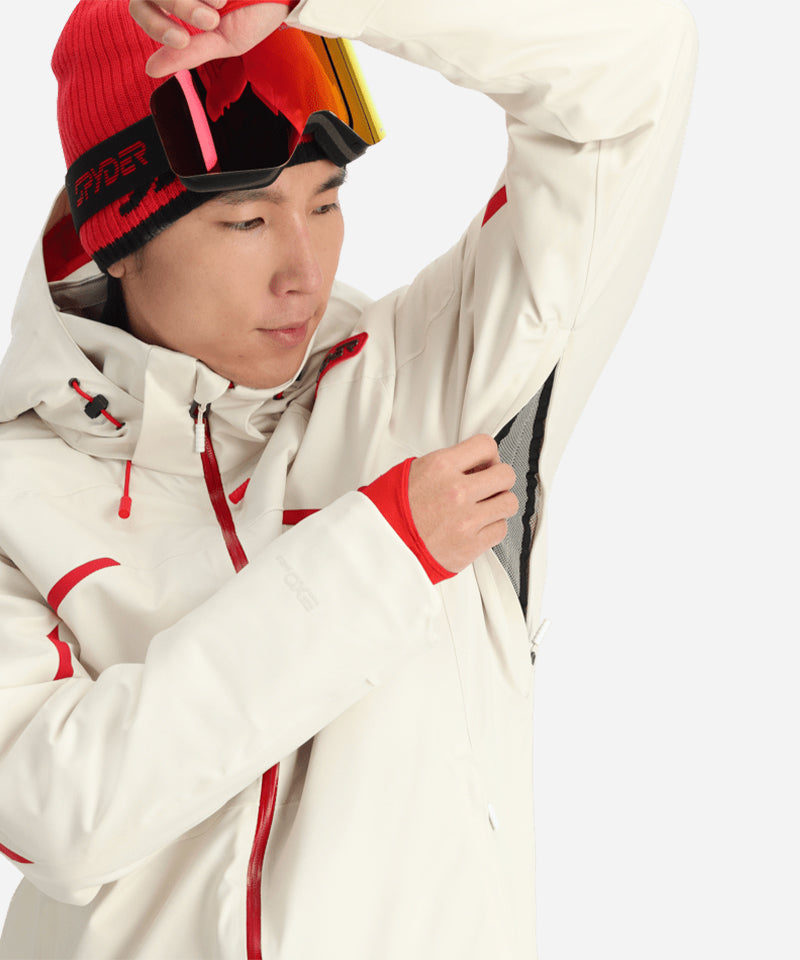 SpyderLeaderJacketVanillaLatte-Ventdetail