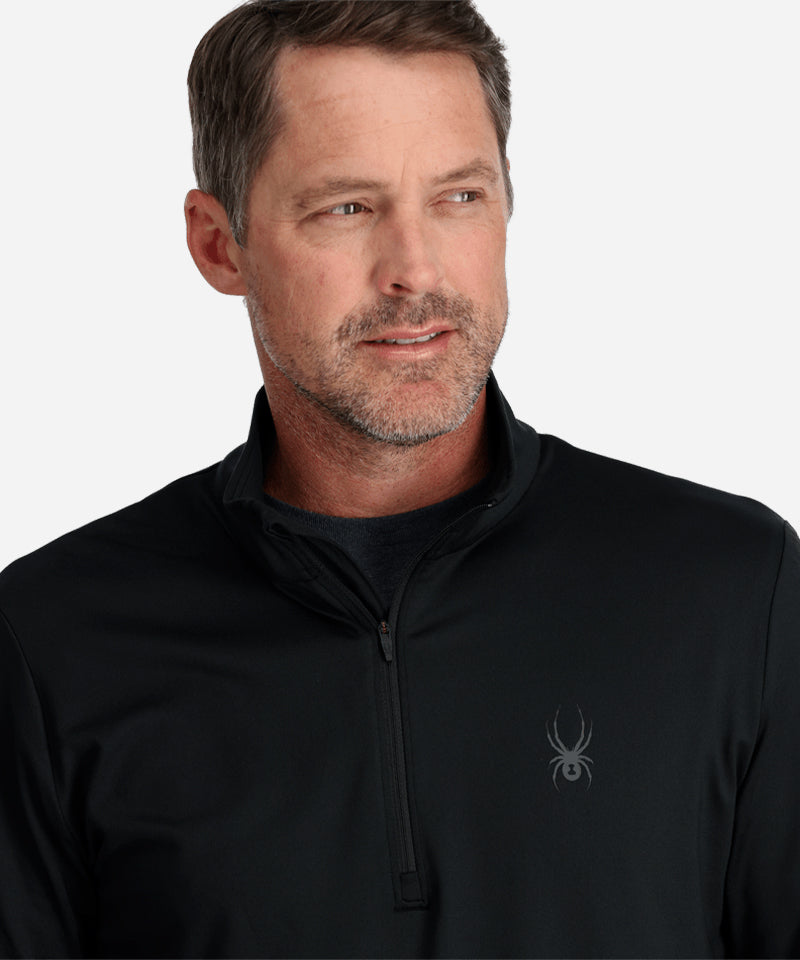 SpyderProspect1_2ZipMidLayerBlack-CloseUp1