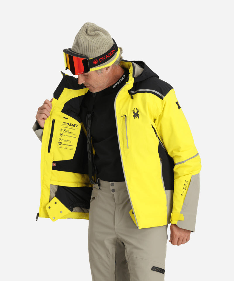 SpyderVanqyshGTXJacketAcidYellow-Liningdetail