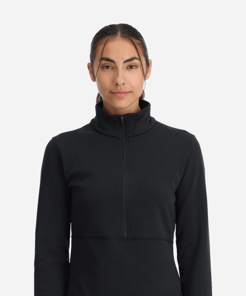 SpyderWomen_sSpeedFleeceMidLayerBlack-ModelClose
