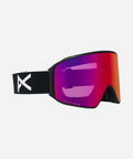Anon M4 Cylindrical Low Bridge Goggles Black - Perceive Sunny Red Cloudy Burst