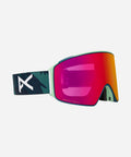 Anon M4 Cylindrical Low Bridge Goggles Family Tree - Perceive Sunny Red Cloudy Burst