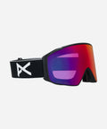 Anon M4S Cylindrical Low Bridge Goggles Black - Perceive Sunny Red Cloudy Burst