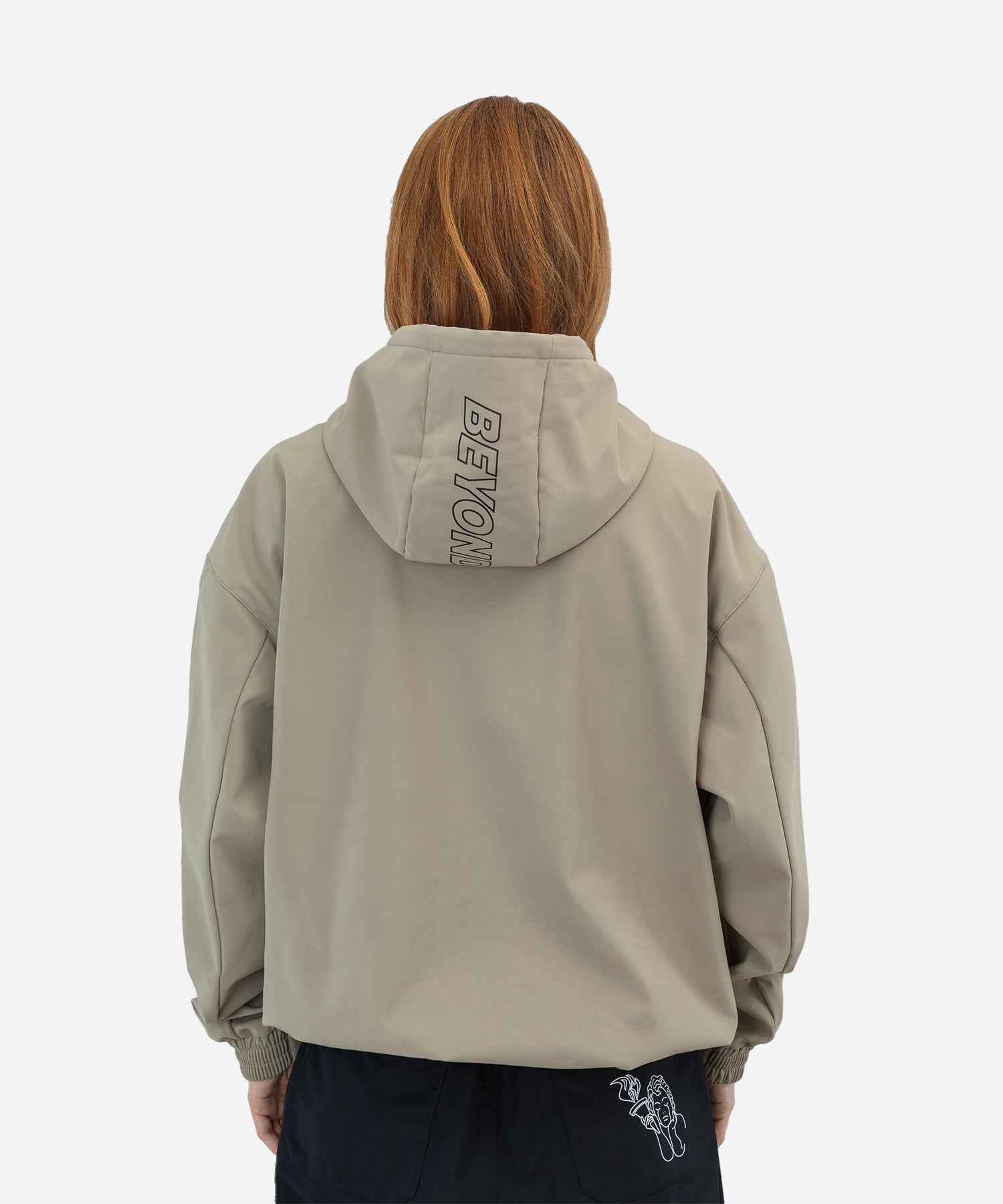 BeyondMedalsSoftshellHoodieBeige-ModelBack