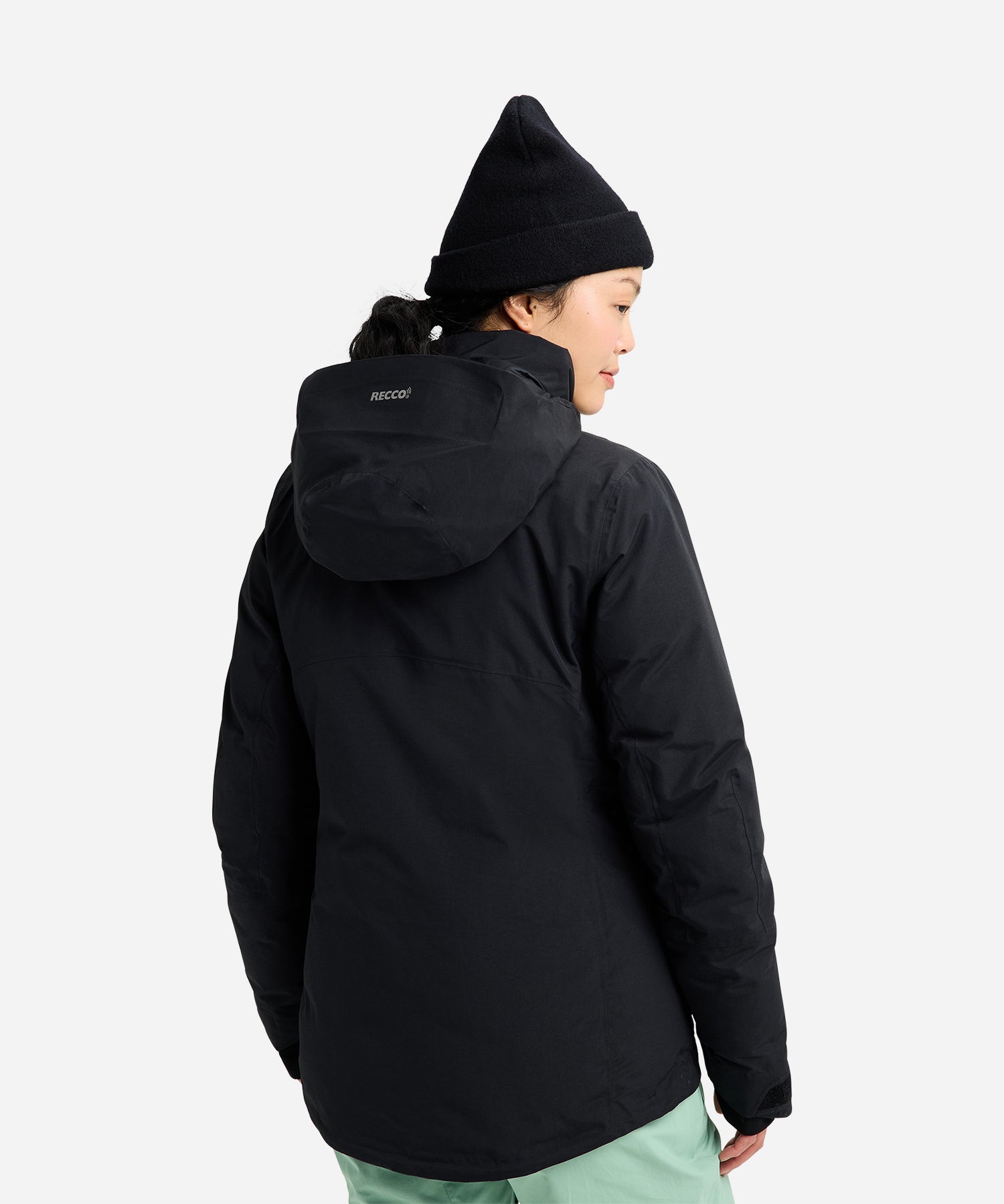 BurtonAKGORE-TEXFlareDown2LJacket2026TrueBlack-ModelBack