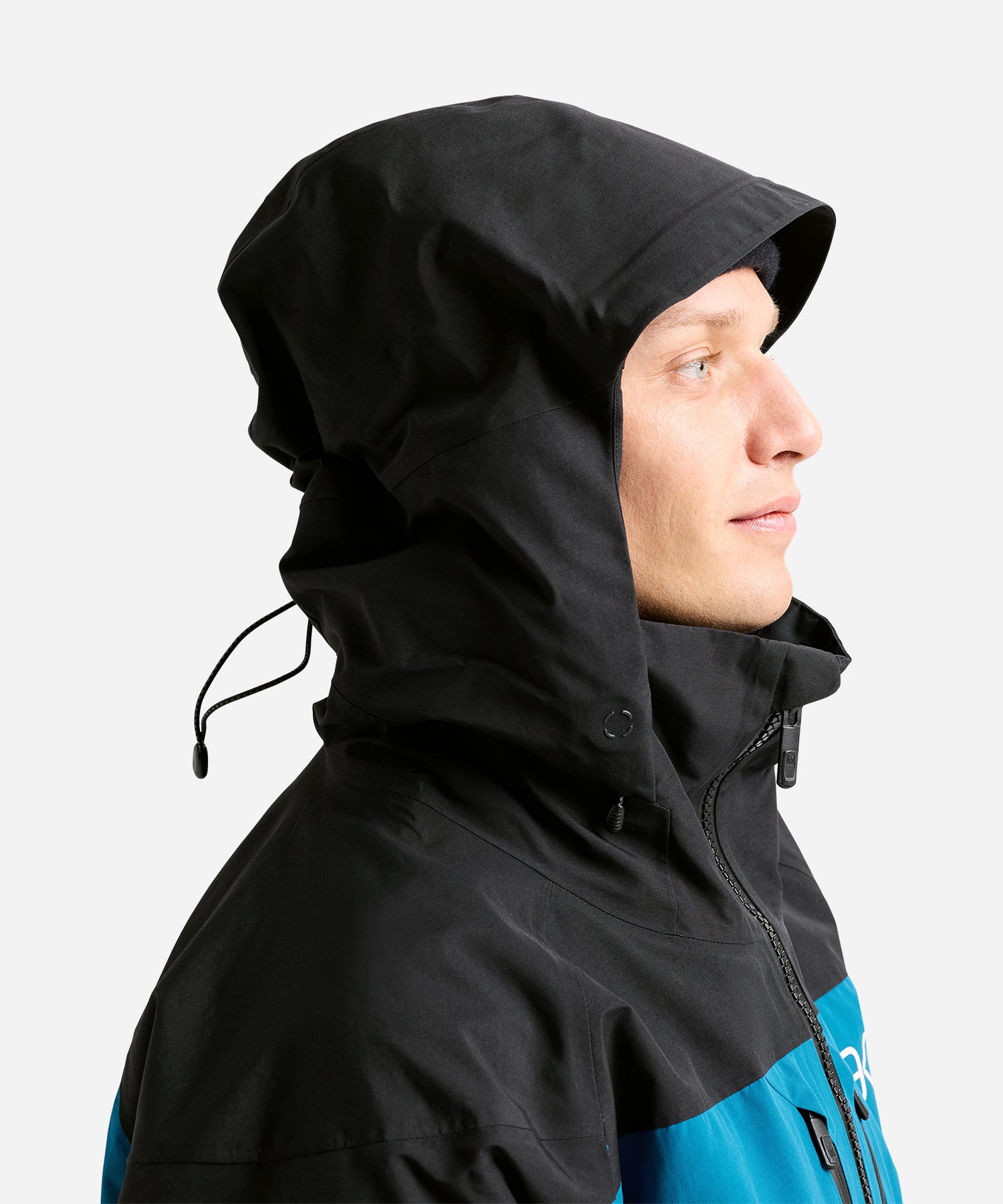 BurtonAKGORE-TEXSwash2LJacket2026TrueBlack_BlueTeal_AtomicYellow-Hood