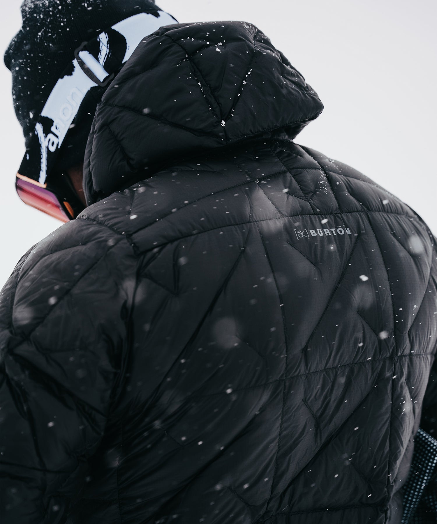 BurtonAKMen_sBakerDownHoodedJacketTrueBlack-ModelBackClose