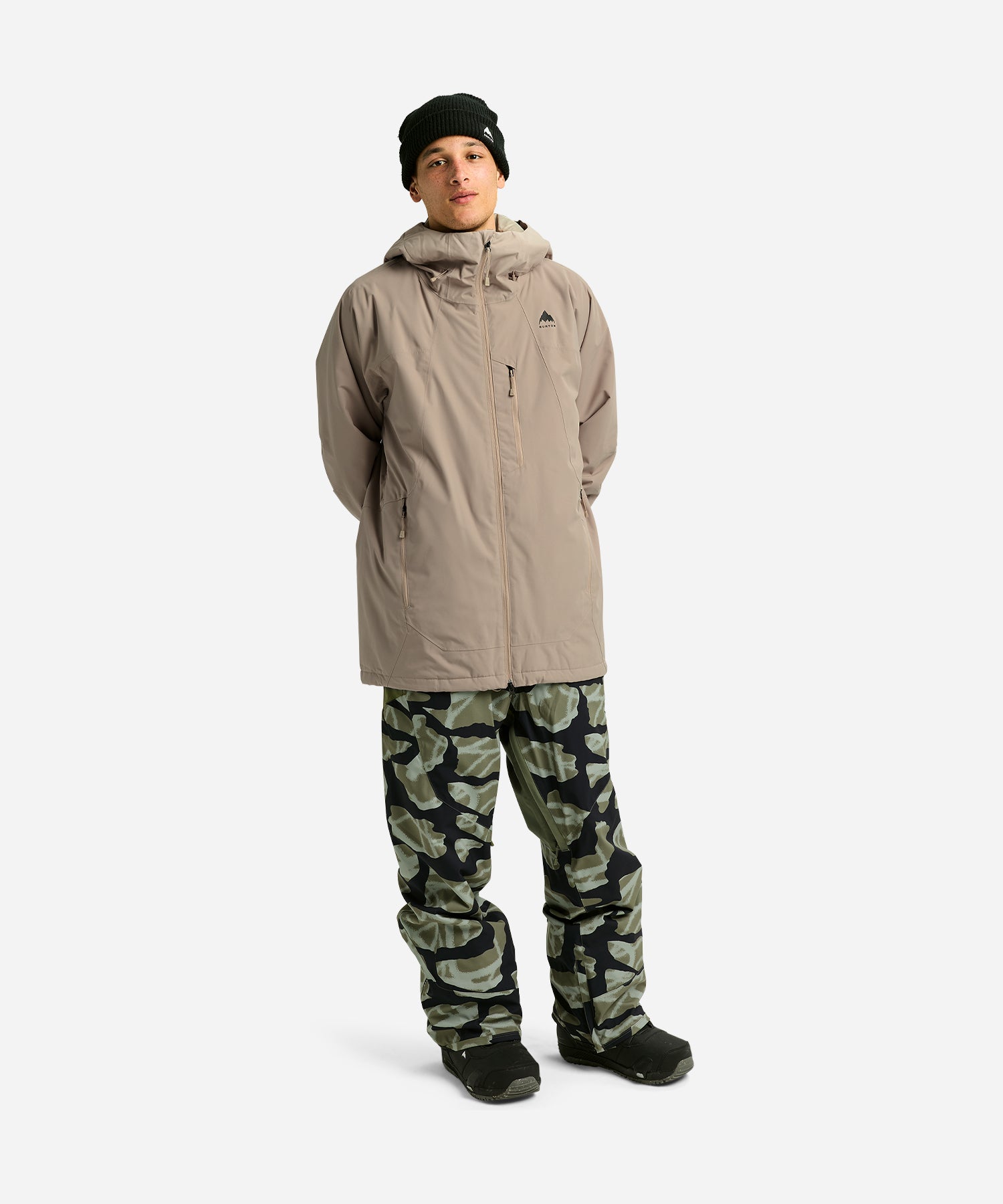 BurtonMen_sReserve2LInsulatedJacketSummitTaupe-ModelFullBody