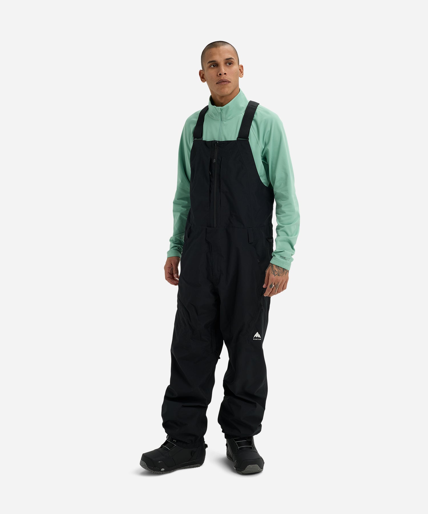 BurtonReserve2LRelaxedBibTrueBlack-ModelFullBody