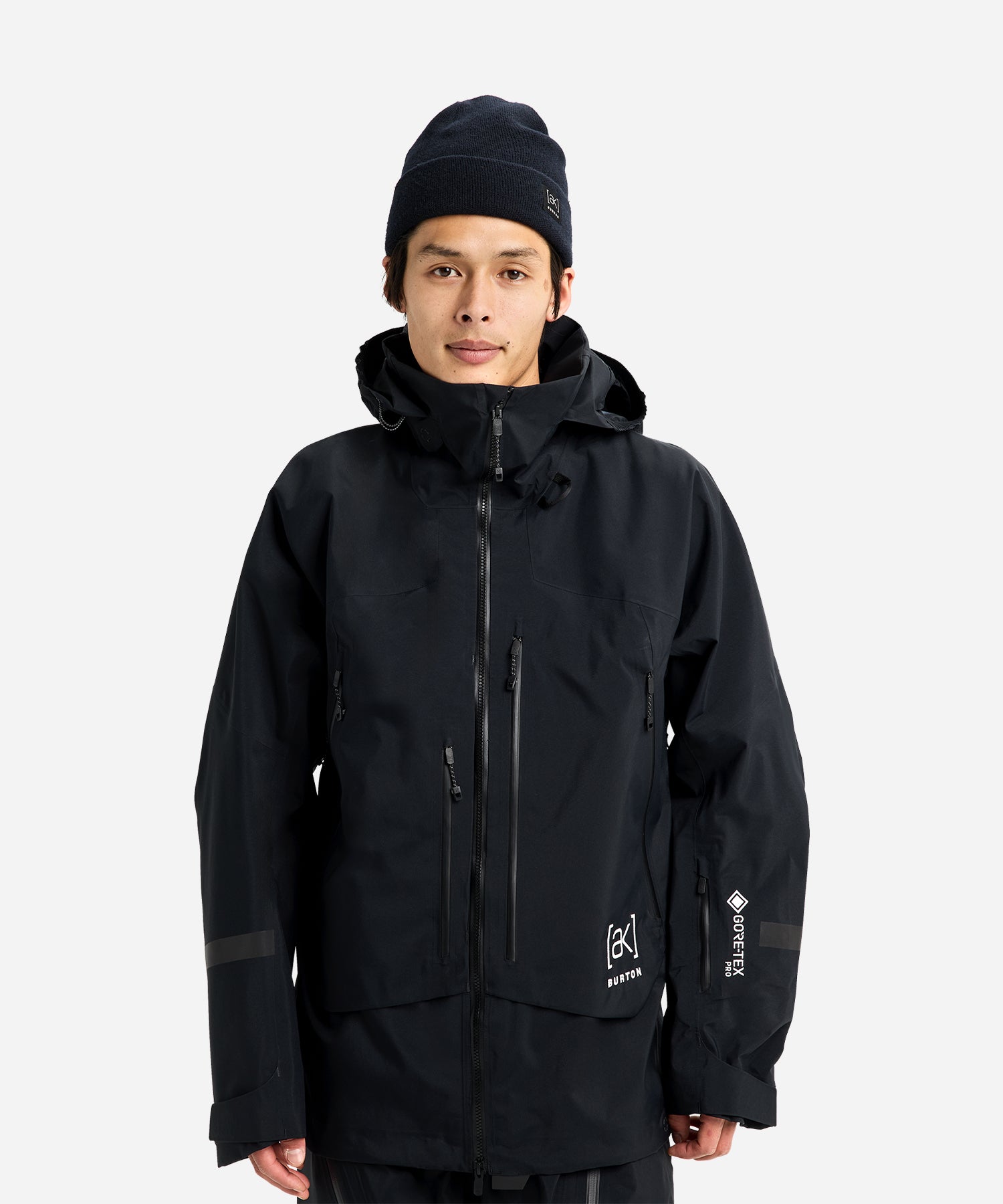 Burton_ak_GORE-TEXPROAcamar3LJacket2026TrueBlack-ModelFrontClose