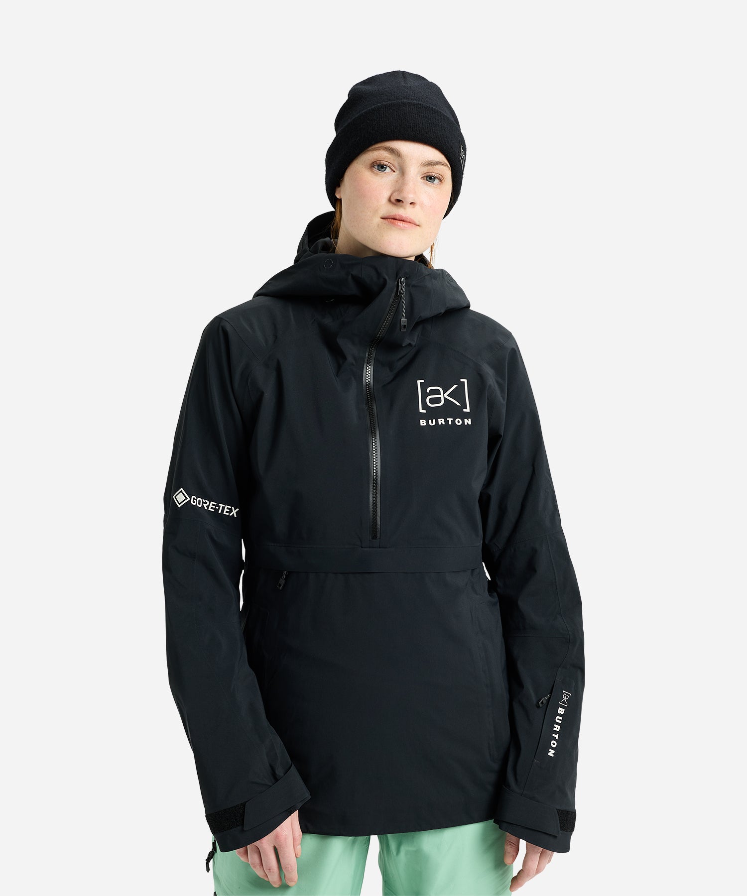 Burton_ak_Women_sGORE-TEXKimmy2LAnorak2026TrueBlack-ModelFront