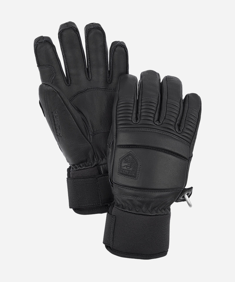 Hestra Leather Fall Line 5-Finger Glove Black - Paul Reader Snow Sports