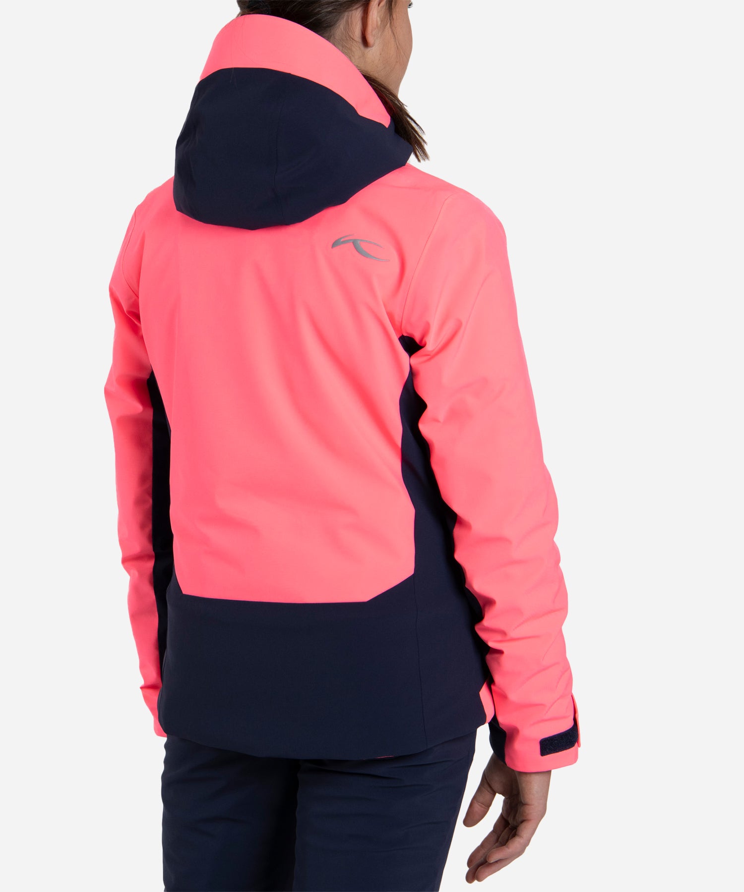 KJUSGirl_sDownhillJacketCyberPink_AtlantaBlue-ModelBack