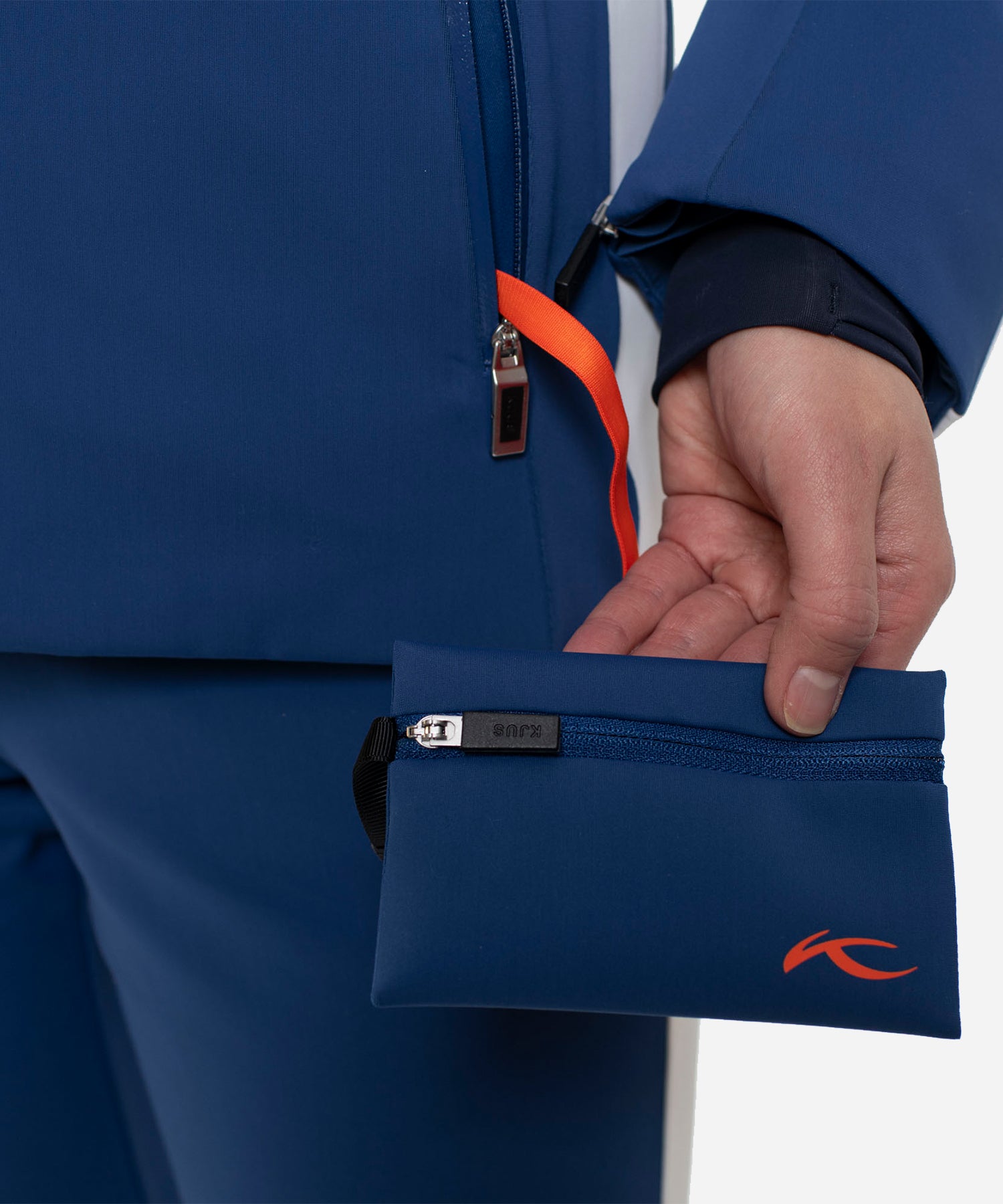 KJUSWomen_sFormulaJacketSapphire_White-PocketBag