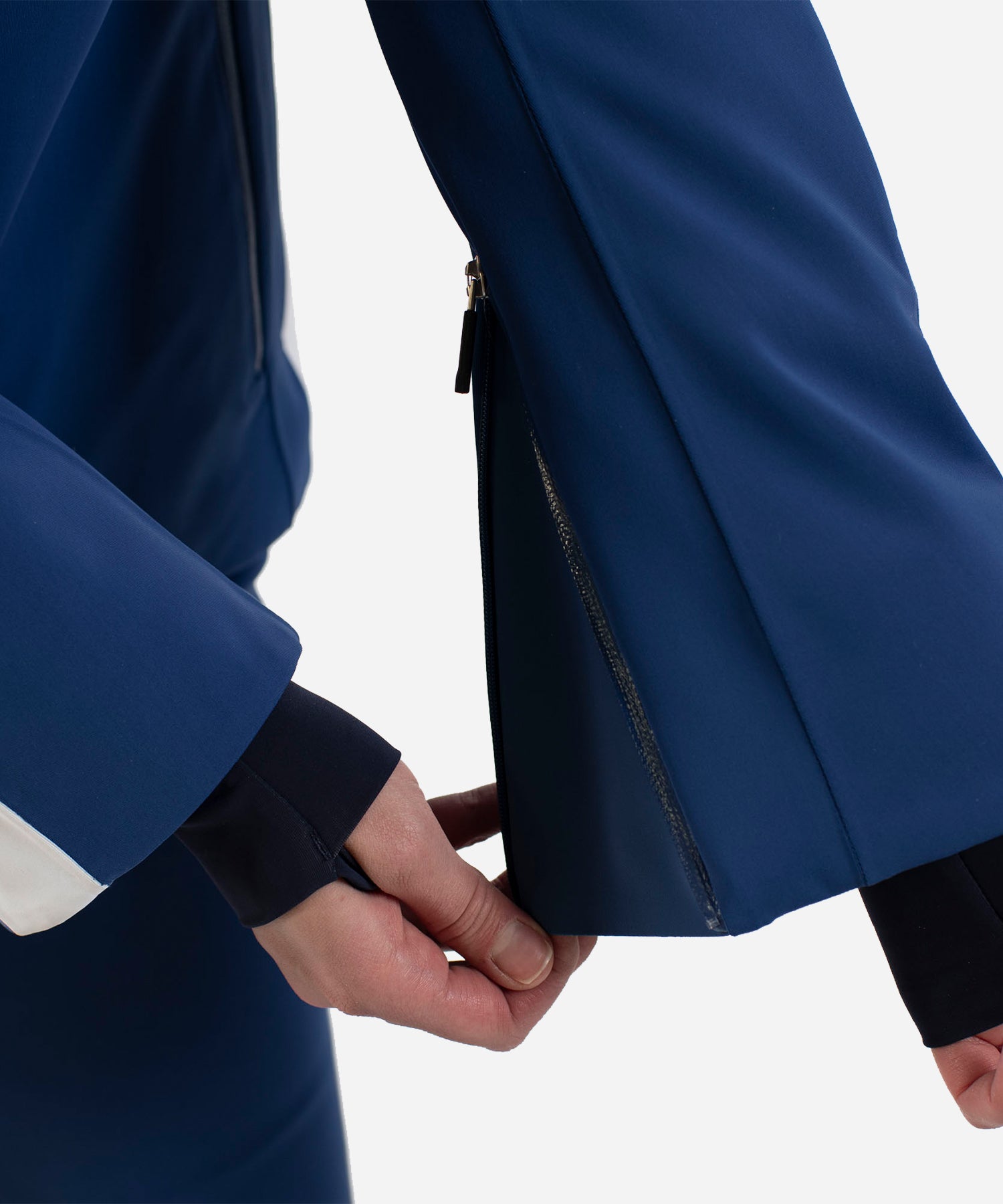 KJUSWomen_sFormulaJacketSapphire_White-Sleeve